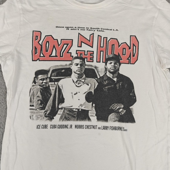 Boyz N The Hood Shirt Mens Small White‎ Movie Graphic Tee Hip Hop Rap Cotton - Picture 2 of 12